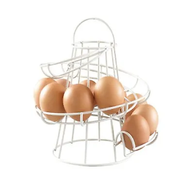 Egg Helter Skelter Spiral Egg Holder Store 18 Eggs Stand Kitchen Storage Rack BN • £14.95