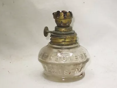 Antique Mini Glass Lamp Burner VAPO USE CRESOLENE KEROSENE V.C. CO • $25.50