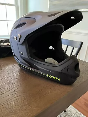 Demon Podium Full Face Cycling Bike BMX Helmet Black/Gray Size Large • $60