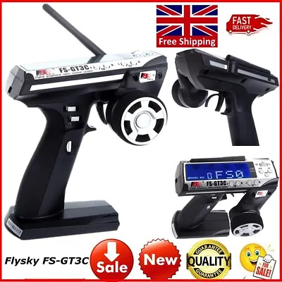 Flysky FS-GT3C 3CH Remote Control Controller LCD Transmitter Receiver For RC Car • £37.39