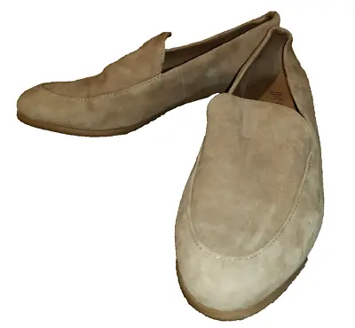 J Jill Women 7 Shoes Leather Suede Loafer Tan Beige Professional Solid • $18
