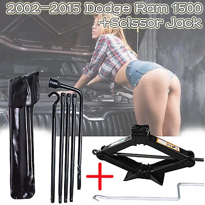 For 2002 - 2015 Dodge Ram 1500 +scissor Jack Tool Kit Spare Tire Lug Wrench Tool • $62.94