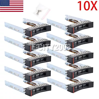 $49 • Buy 10x 2.5  For 44T2216 IBM X3400 X3500 X3550 X3650 M4 M3 M2 SAS Drive Caddy Tray