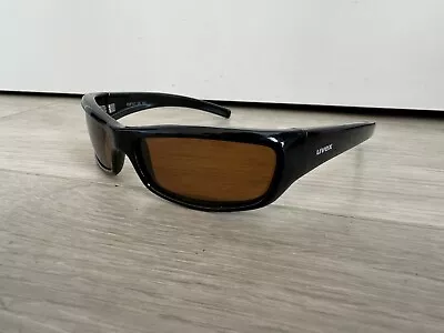 Uvex Black Sunglasses Brown Lens - Italy Made MP Series Melanin Polarized • $44.99
