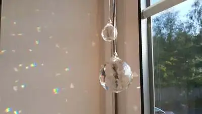 £3.99 • Buy Suncatcher Crystal Hanging Glass Prism Window Chime Ball2cm,Fengshui Sun Catcher