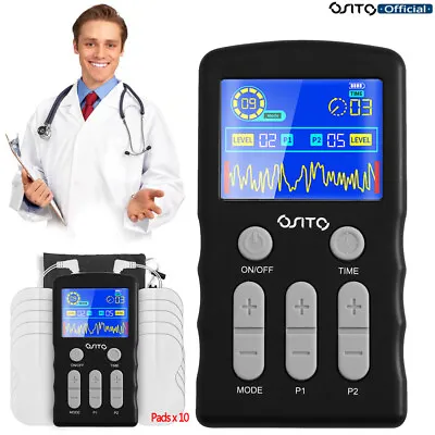 Electrical Massager Tens Machine Unit Back Pain Therapy Pulse Muscle Stimulator • $45.98