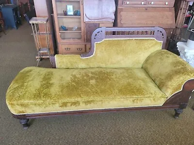 Eastlake Victorian Oak Chaise Lounge Fainting Couch Sofa Parlor • $699.99