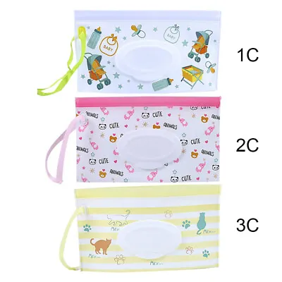 Reusable Baby Wet Wipe Pouch Bag Slim Portable Travel Wet Wipe Dispenser Case Hd • $6.31