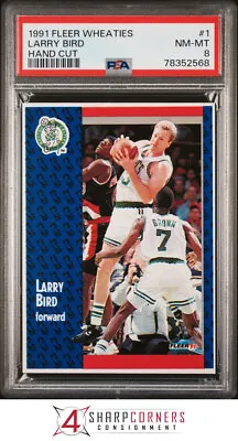 $34.99 • Buy 1991 Fleer Wheaties Hand Cut #1 Larry Bird Celtics Hof Psa 8 K3721775-568
