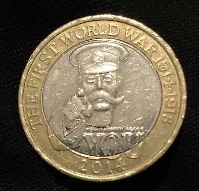 2014 £2 Pound Coin Lord Kitchener Centenary Your Country Needs You Two Pounds • £300