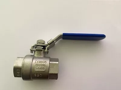 £136.32 • Buy Stainless Steel 2 Peice Ball Valve Full Flow Bsp Female Lockable Handles