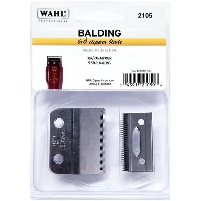 WAHL 5 STAR BALDING CLIPPER BLADE SET 2105 (0.4mm) GENUINE BALDING BLADE • $34.83