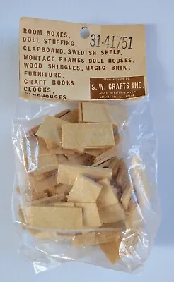 Vtg NEW Dollhouse Wood Shingles Country Miniatures S.W. Crafts 31-41751 NOS • $13.99