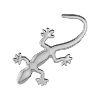 2X Gecko Car Stickers Fashion 3D Gecko Shape Pure Metal Chrome Badge Logo Decal • $8.36