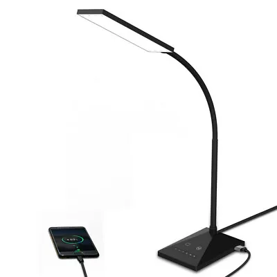 12W LED Desk Lamp Eye-Caring Touch Control Desktop Dimmable Reading Table Lamp • £18.50