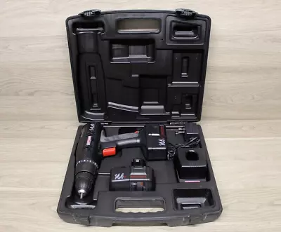 Craftsman 3/8  14.4V Cordless Drill 2 Batteries With Charger Case Tested Works • $29.97