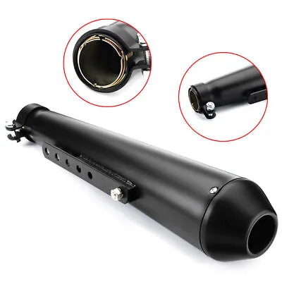 Universal Motorcycle Exhaust Pipe Muffler Silencer Fit For Harley Racer Cafe BL • $45.99