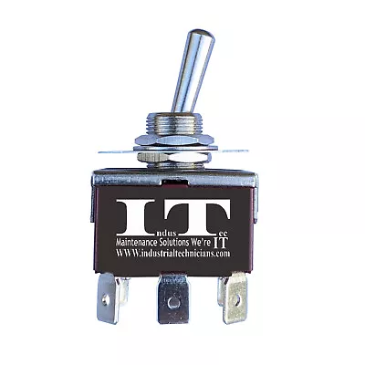 IndusTec 20A DPDT - 6 1/4 PC Pin Maintained 2 Position Toggle Switch 12V 24V • $8.59