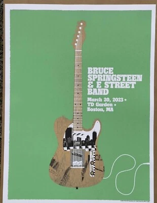 $175 • Buy Bruce Springsteen Boston March 20, 2023 Concert Poster