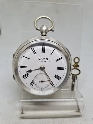 £85 • Buy Antique Solid Silver Gents Kay'sfamous Lever Pocket Watch 1903 Working Ref2407
