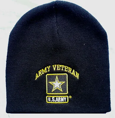 Army Vet Veteran & Star Beanie Official US Army Licensed Beanie Warm Hat • $12.88