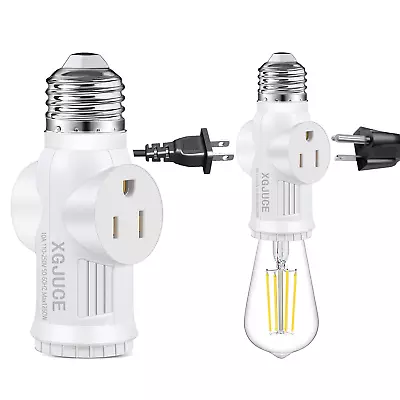 3 Prong Light Socket To Plug AdapterE26 Outdoor Light With OutletE27 Light Bul • $11.76