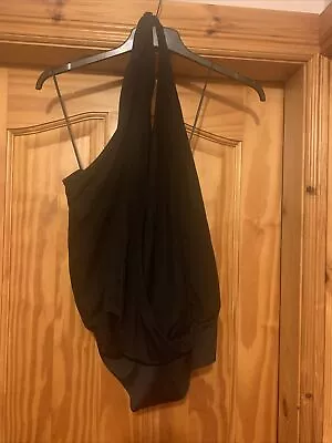 Zara Black Halter Neck Wrap Bodysuit Size L • £4.99