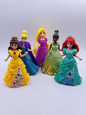 Disney Princess Magic Clip Glitter Gliders Lot Of 5 Dolls Figures (Lot #3) • $24.95