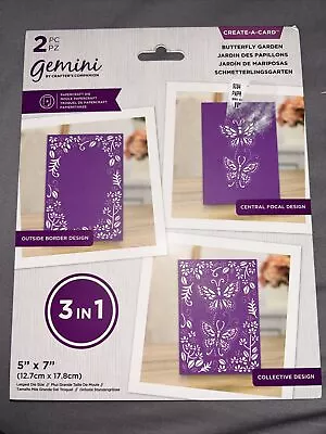 Crafters Companion Butterfly Garden 3 In 1 Create A Card 2pc Die Set • $15.50