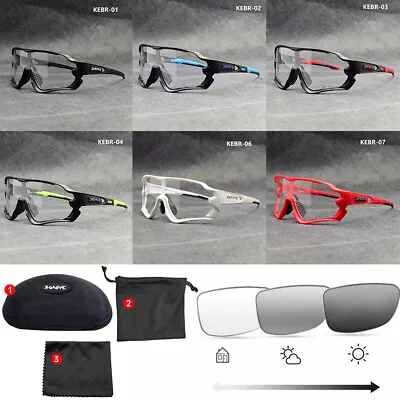 Photochromic Goggles Cycling Bicycle Sunglasses Mountain Bike Glasses Unisex AU • $28.99