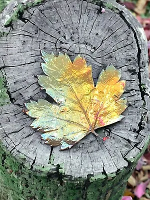 Vintage Brooch Pin Real Silver Dipped Maple Leaf  1 1/4” • $16.50