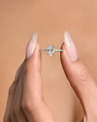 Diamond Engagement Ring VVS2 D 1.30 Carat Lab-created 18k White Gold IGI CVD • $2100