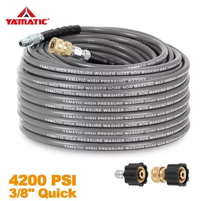 YAMATIC 1/4  4200 PSI Pressure Washer Hose Non Marking Rubber Wire Braided • $119.99