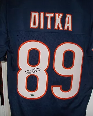 MIKE DITKA Signed -  Custom Chicgo BEARS JERSEY - Leaf COA • $19.99