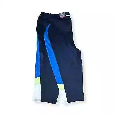 Avenue High Rise Stretch Capri Legging Pant NEW Women Plus 26/28 Blue Colorblock • $38.15