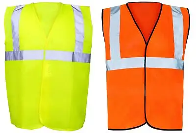 £2.50 • Buy Hi Vis High Viz Visibility Vest Yellow Waistcoat Safety EN ISO 20471 Supertouch