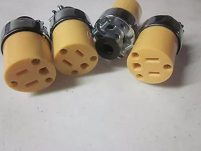$12.99 • Buy 4pc FEMALE REPLACEMENT EXTENSION CORD ELECTRICAL WIRE REPAIR PLUG ENDS 15A 125V