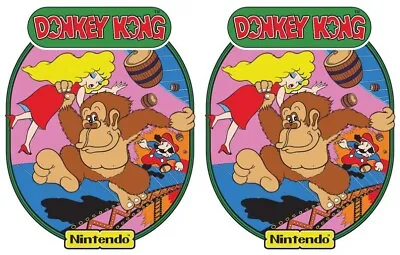 Donkey Kong Arcade Side Art 2Pc Set Nintendo Premium Vinyl See Pics!! • $41.99