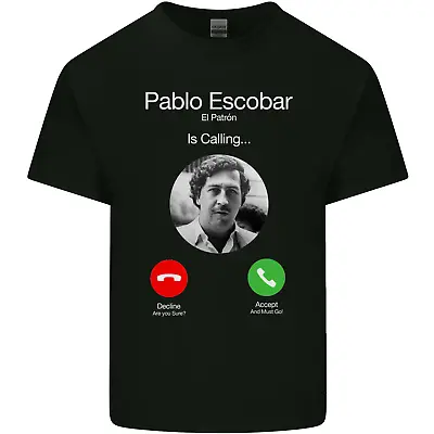 Pablo Escobar El Patron Is Calling Mens Cotton T-Shirt Tee Top • $10.79