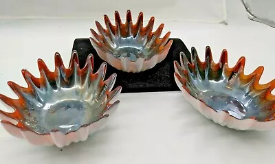 Verdici Design Art Glass Serving Dish(3) Of Irridescent Glass NEW 6.25  X 4.75  • $16.46