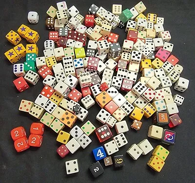 Dice Cubes Over 2 Pounds Fractions Wood Bakelite Plastic Rubber Lot Vtg Retro • $79.99