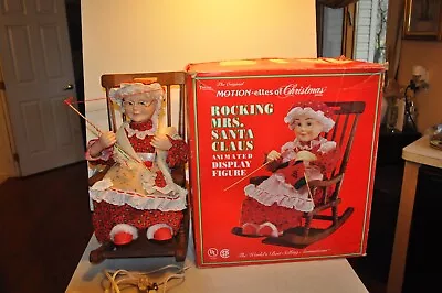Motion-ettes Of Christmas Rocking Mrs Santa Claus Animated Figure Working W/Box • $40