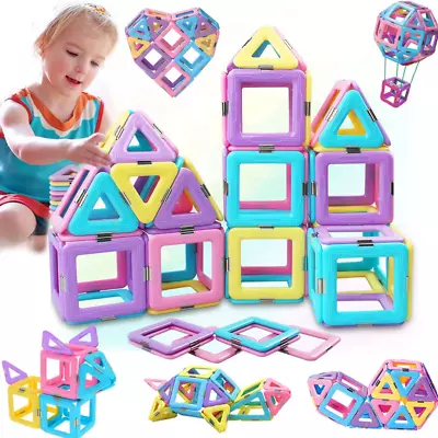 Magnetic Building Blocks Set Toys For 3 4 5 6 7 8+ Year Old Boys Girls Gift Kids • £18.85