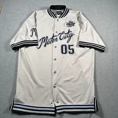 Vintage Fubu City Series Motor City Jersey Mens Size XXL Detroit 90s White • $50