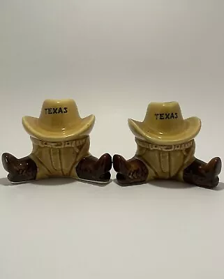 Vintage Texas Souvenir Cowboy Hat Boots Salt And Pepper Shakers • $16