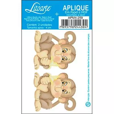 Baby Monkey Animal : Wood Ornament Embellishment Crafts Scrap Diy Shape Laser • $2.99