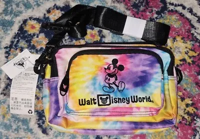 NEW Disney Parks WDW Mickey Mouse Tie Dye Belt Bag Fanny Pouch Crossbody NWT • $44