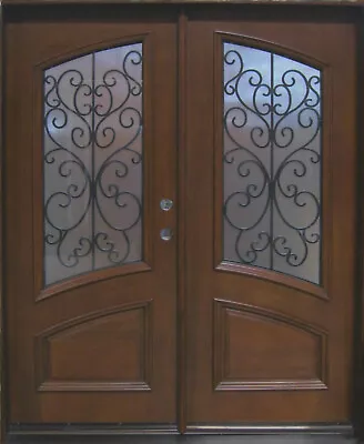 Mermorial Day Sale!Solid Mahogany Wood Door Pre-hung&Finished DMH7619-5-Iron • $2950