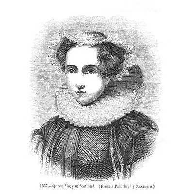 MARY Queen Of Scots - Antique Print 1845 • £4.99