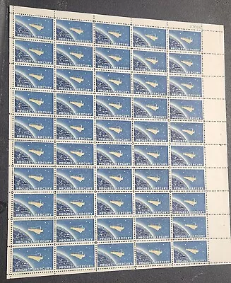 U.S. MINT SHEET Of 50 PROJECT MERCURY POSTAGE STAMPS 4cent • $9.25